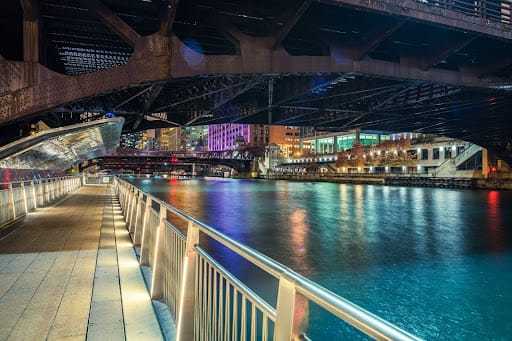 Look of a bridge near the RUME office in Chicago, founded by Nathan Reichard.